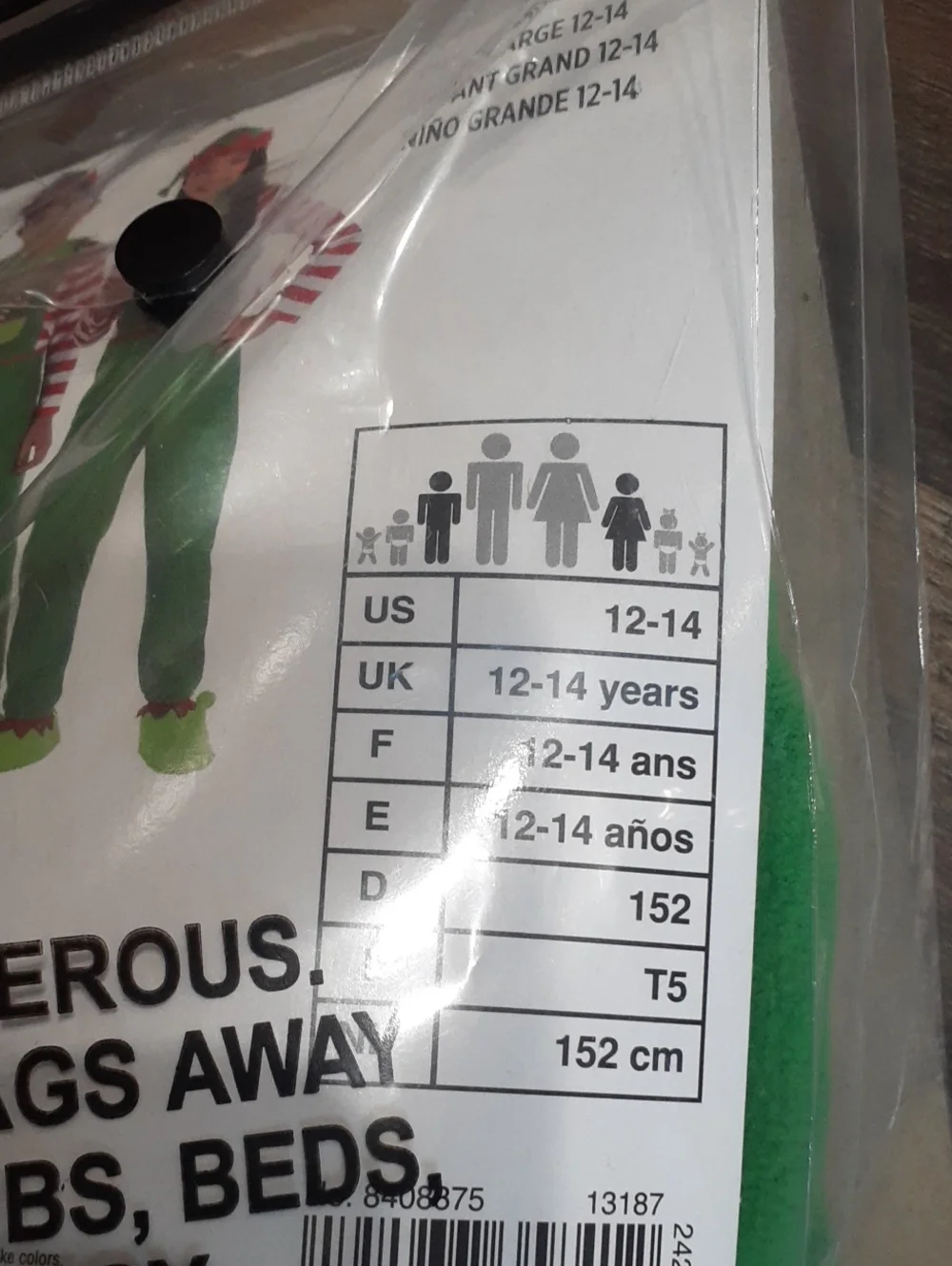 Kids Green Elf Overalls Costume with Red-White Striped Top Hat And Elf Booties